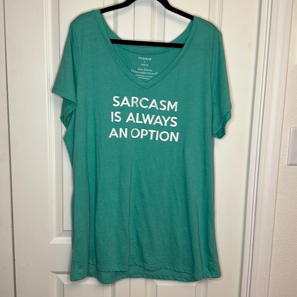 NWOT Torrid Plus Size Tee Slim Fit Green Size 3X
